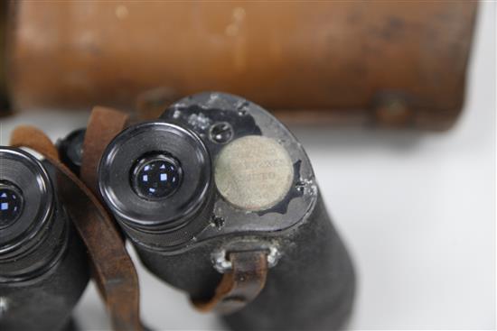 A pair of WWII REL 7 x 50 binoculars,